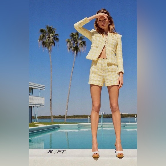 NWT $698 Veronica Beard Bryne Tweed Open-Front Jacket Blazer Jacket - Picture 2 of 15